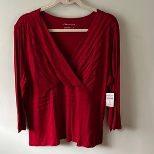 Coldwater Creek pullover V wrap neckline, size XL NWT